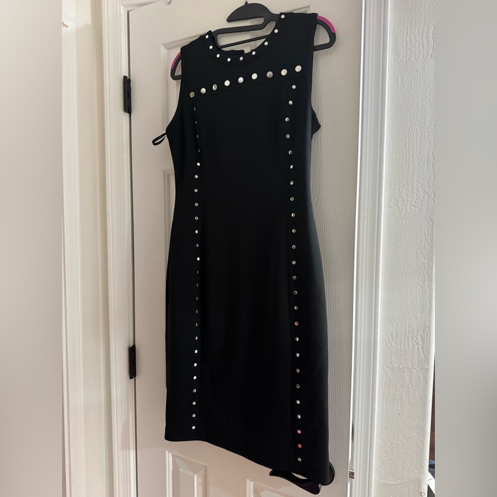 Karl Lagerfeld  Black Studded Sleeveless Dress